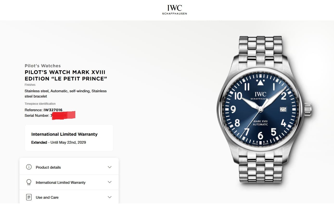 IWC Le Petit Prince Mark Xviii 2021 (Ref. IW327016) — photo 14