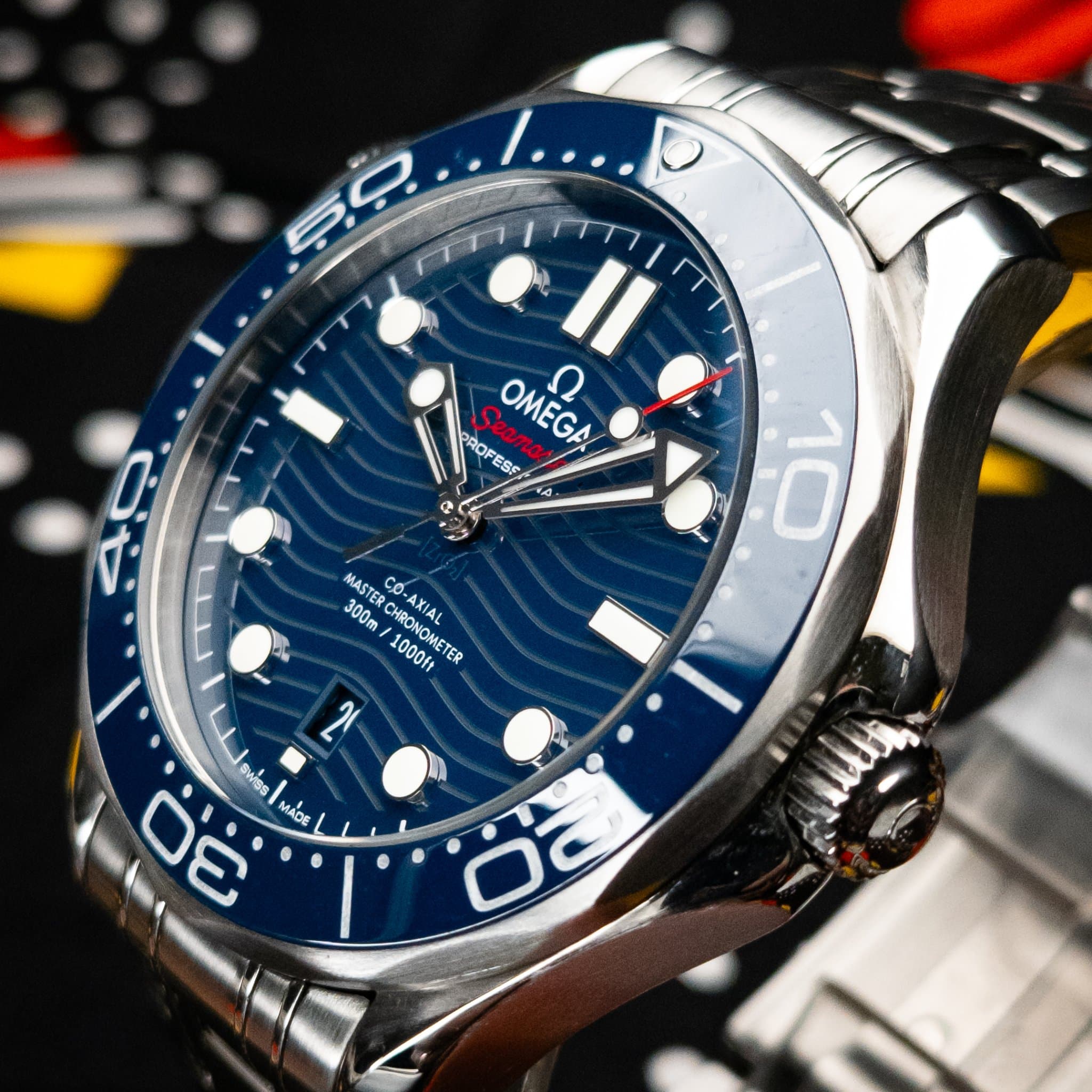 Omega SMP Blue Wave Steel 2025 (Ref. 210.30.42.20.03.001) — photo 4