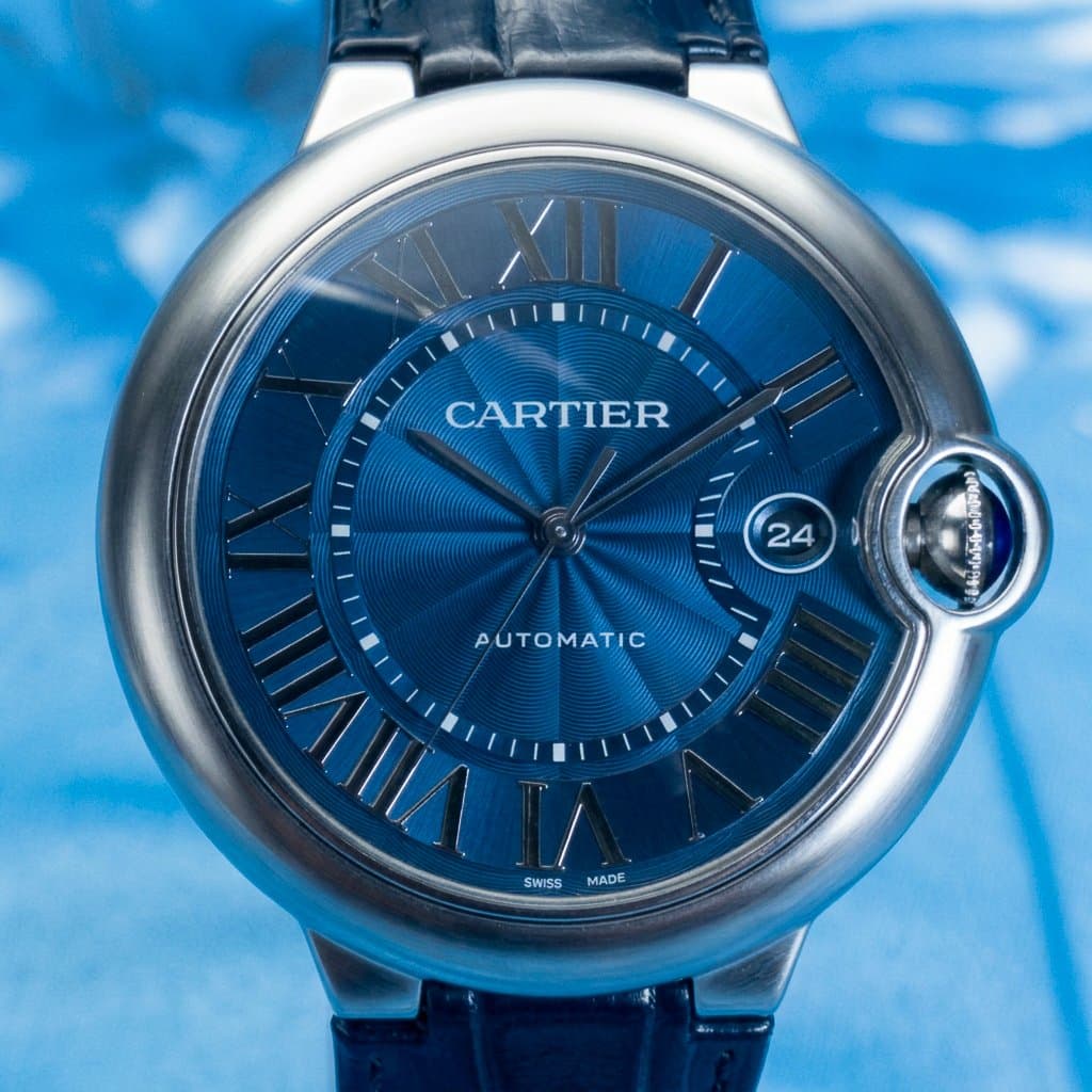Cartier Cartier Ballon Bleu 42mm Blue textured/guilloché dial (Ref. WSBB0027)