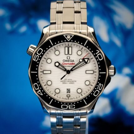 Omega SMP White Wave Steel 2025 Master Co-Axial 42 Stainless Steel / White / Bracelet — photo 1
