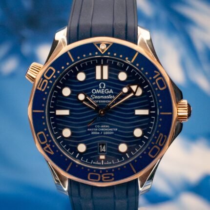 Omega Seamaster Diver 300M Master Co-Axial 42 Stainless Steel / Sedna Gold / Blue / Rubber — photo 1