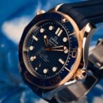 Omega Seamaster Diver 300M Master Co-Axial 42 Stainless Steel / Sedna Gold / Blue / Rubber — photo 4
