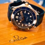 Omega Seamaster Diver 300M Master Co-Axial 42 Stainless Steel / Sedna Gold / Blue / Rubber — photo 5